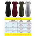 thumbnail image 2 of BadPiggies Short Sleeve Loose Maxi Dress with Pockets, Plain Casual Ankle Length Long Dress V Neck Summer T-Shirt Dress (S, Gray), 2 of 8