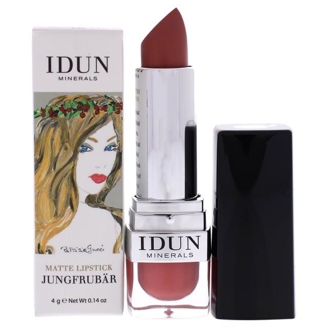 Lápiz labial mate - 103 Jungfrubar de Idun Minerals para mujeres - Lápiz labial de 0,14 oz Idun Minerals Idun Minerals Matte Lipstick - 103 Jungfrubar Lápiz labial Dama 0.14oz