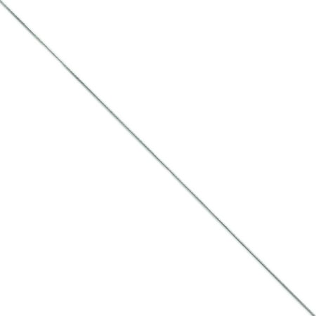 9mm Snake Chain - 14K White Gold .9mm Round Snake Chain 18