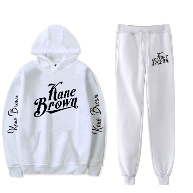 Kane Brown Rapper Two Piece Set Sweatshirts+Sweatpants Women Men Hoodies Jogger Pants