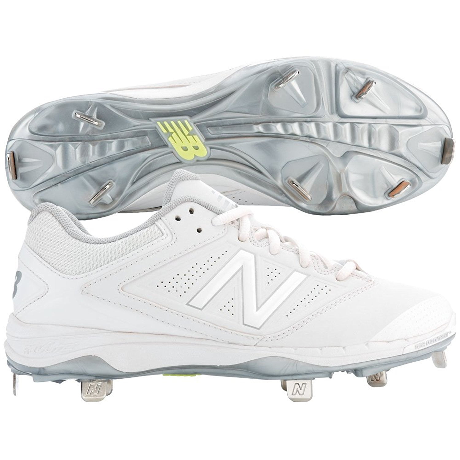 new balance all white softball cleats