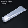 thumbnail image 3 of Uxcell 100ml Squeeze Tube Empty Cosmetic Tubes Plastic with Flip Lid Clear 15 Pack, 3 of 5