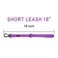 thumbnail image 5 of Plutus Pet Short Dog Leash, Reflective Nylon Padded Handle, Strong Traffic Pet Leash with Carabiner Clip, for Medium Large Dogs (18", Purple), 5 of 6