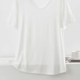 thumbnail image 5 of Besolor Plus Size Pajamas Tops for Women Summer Lightweight Casual Comfy Crewneck Short Sleeve Shirts Homewear, 5 of 5