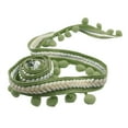 thumbnail image 1 of 5 Yd Plush Ball Fringe Ribbon Braid Sewing Band Accessory Green, 1 of 8