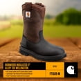 thumbnail image 4 of Botas de trabajo Carhartt Ironwood con punta de seguridad y aislamiento impermeables para hombre, Wellingtons de 11 pulgadas con aislamiento de 400 g, suela EH y antideslizante, marrón/negro, 8 W, 4 of 6