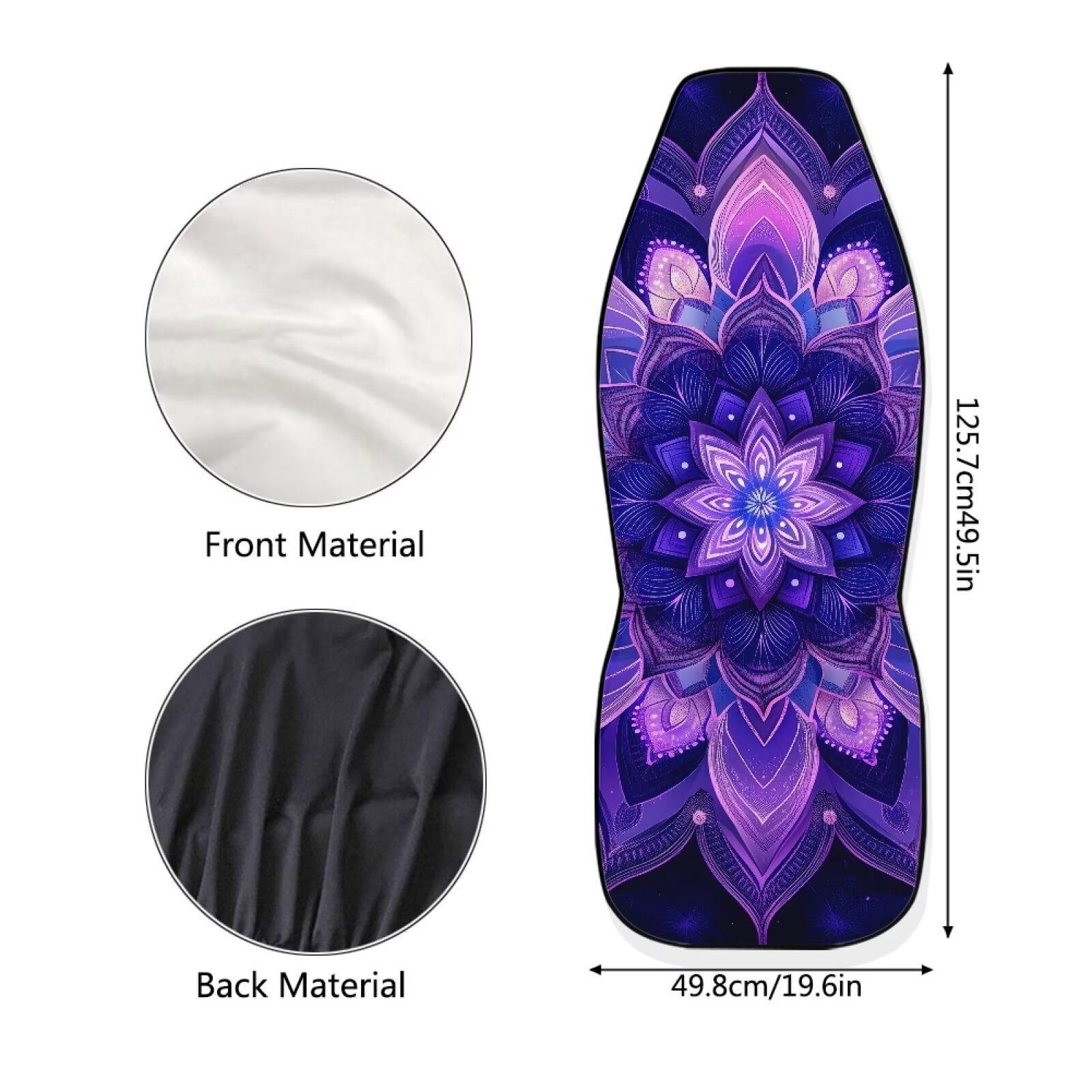 Binienty Abstract Boho Car Seat Covers Mandala Floral Automotive Front Seat Covers Set of 2 Pack for SUV Truck Van Car Interior Accessories