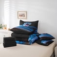 thumbnail image 4 of Snake 7 Piece Comforter Set Full Bed In A Bag,3D Reptile Bedding Sets Blue Snake Scales Sheet Set With Comforter,Gothic Wild Animal Bed Set, 4 of 5