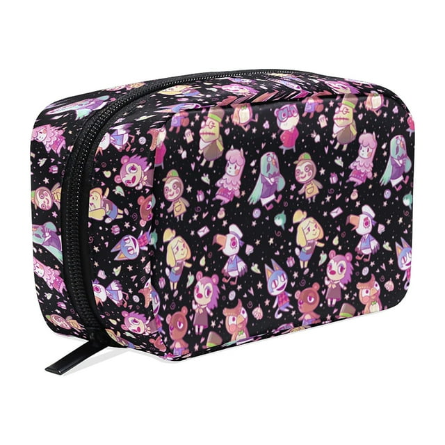 Bolsa De Cosméticos Portátil Y Adecuada Para Viajes, Patrón De Cruce De Animales, Bolsa De Maquillaje Con Cremallera, Bolsa De Lápiz, Cartera