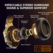 Gaming Headset for PS5/PS4/PC/Mac/Switch/Xbox,Wired Gaming Headphones with Noise-Canceling Mic,7.1 Surround Sound,RGB Lights