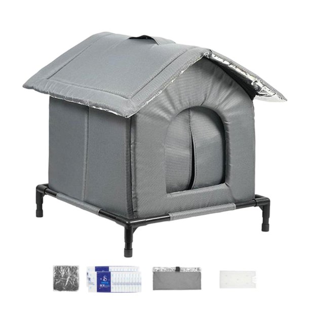 Casa cueva refrescante para gatos con bolsas de hielo, condominio para mascotas para patios, balcones y jardines. S
