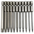 thumbnail image 1 of Juego de brocas Torx YDLQWCZ Security, 11 piezas, 75 mm, 1/4 pulgadas, vástago hexagonal, 1 of 4