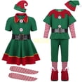 thumbnail image 1 of 2024 Festival de disfraces de Navidad para niñas elfas verdes Papá Noel para niñas Ropa de Año Nuevo para niños Vestido de fiesta elegante, 1 of 5