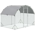 thumbnail image 1 of PawHut Galvanized Large Metal Chicken Coop Cage 9.2' x 6.2' x 6.5', 1 of 9