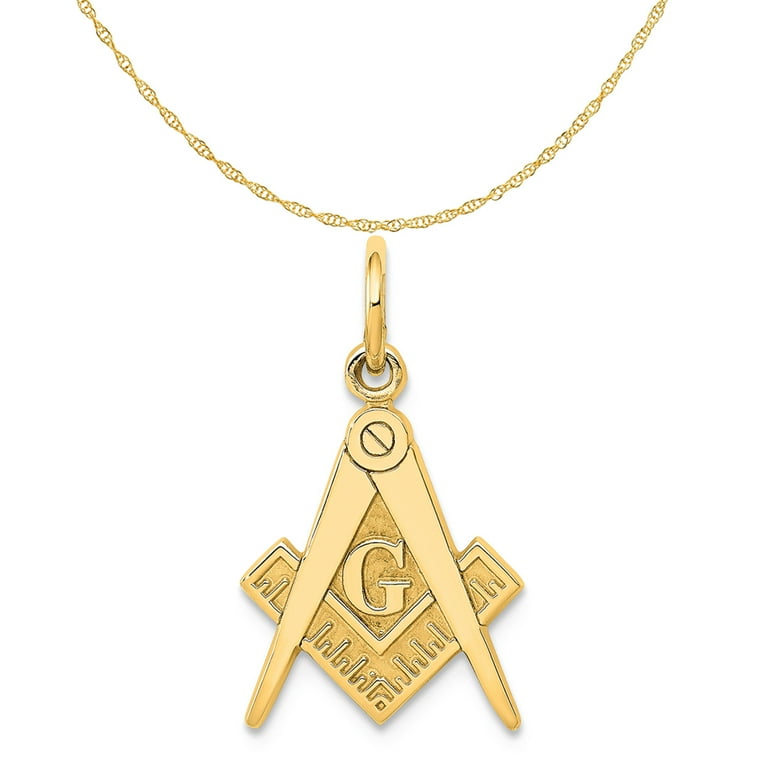 Masonic necklace sale white gold