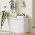 thumbnail image 2 of HOMCOM Shoe Bench with Padded Seat and Flip-Drawer for 6 Pairs, White, 2 of 8