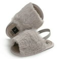 thumbnail image 4 of Douhoow Baby Girl Summer Sandals Soft Sole Solid Color Anti-Slip Shoes Plush Shoes, 4 of 6
