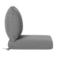 thumbnail image 6 of FADINGFREE Outdoor 2-Piece Deep Set Soft & Supportive Patio Seat Back Chair Cushions, 25'' x 25'', Grey, 6 of 11
