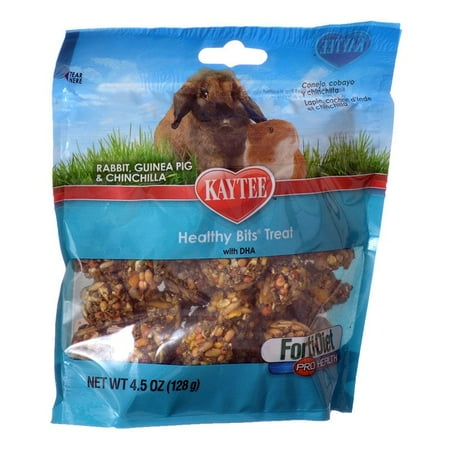 Kaytee Forti Diet Guinea Pig - Kaytee Forti-Diet Pro Health Healthy Bits Treat - Rabbits, Guinea Pigs & Chinchilla 4.5 oz - Pack of 2