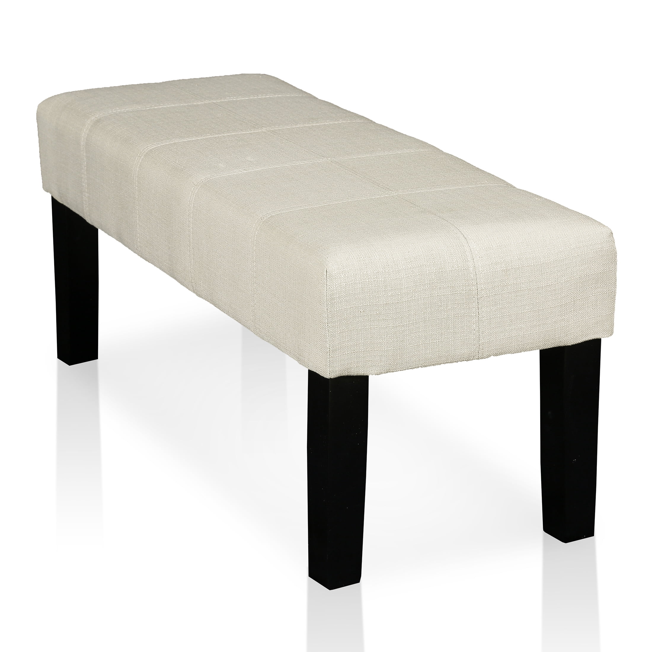 Furniture of America Diani Fabric Upholstered Accent Bench, Ivory