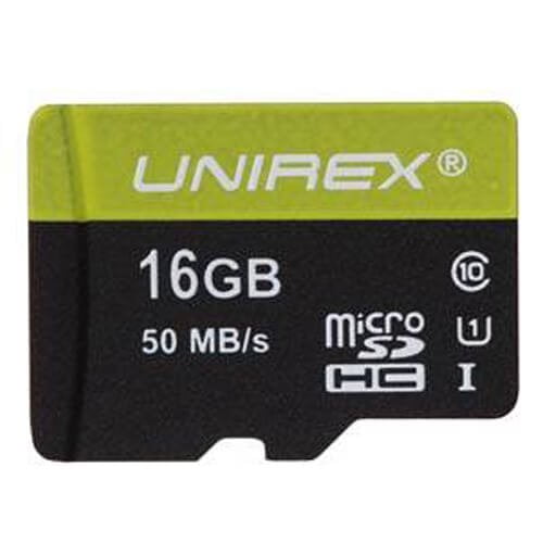 Carte MicroSD Unirex UMS165MUHS1 16 Go Adaptateur UHS-1