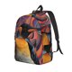 thumbnail image 1 of Disketp Abstract Pattern Penguin print Canvas Backpack Lightweight Travel Daypack Student Rucksack Laptop Backpack-, 1 of 5
