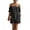 Black, variant on Plus Size Beach Dresses for Womens 2026 Fashion Summer Cold-Shoulder V-Neck Short Sleeve Solid Color Casual Maxi Dress