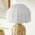 thumbnail image 5 of Santo Rattan Table Lamp With Dome Shade in White Natural, 5 of 10