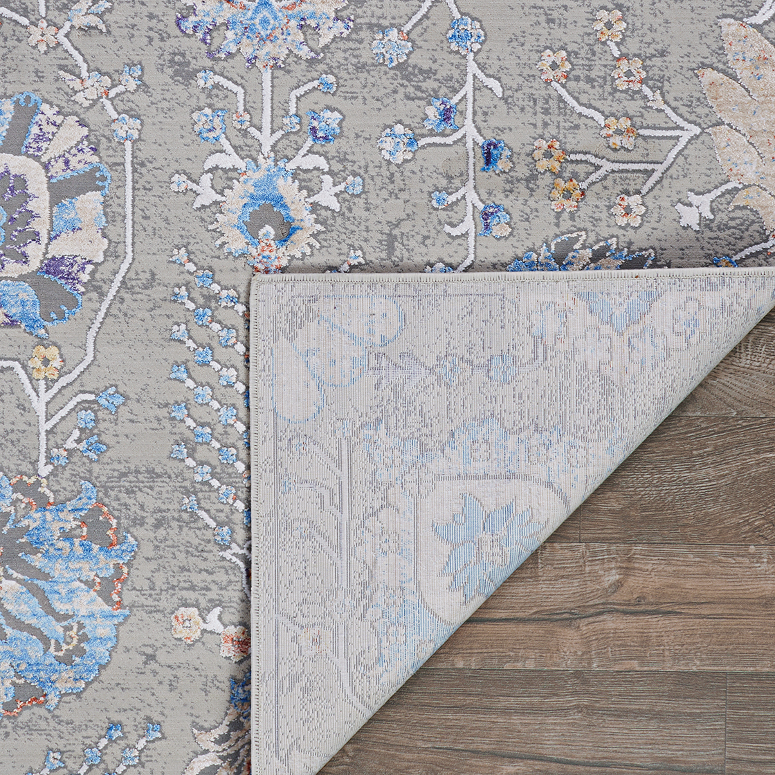 Couristan Vibrata Mandala Multi-Pewter Runner Rug