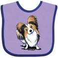thumbnail image 3 of Inktastic Tricolor Papillon Boys or Girls Baby Bib, 3 of 4