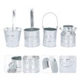 thumbnail image 4 of 4Pcs Iron Flower Pots Decorative Planter Buckets Rustic Style Flower Holders Plant Pots, 4 of 8