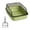 Green, variant on Semi-Enclosed Cat Litter Box Open Top - High Sided Kitty Litter Pan with Scoop Cat Litter & Housebreaking - Low Front Entry for Small to Large Cats, 16" x 11"(Grey)