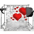 thumbnail image 1 of Telón de fondo ABPHQTO 150x220cm Día de San Valentín Corazones Rojos, 1 of 2
