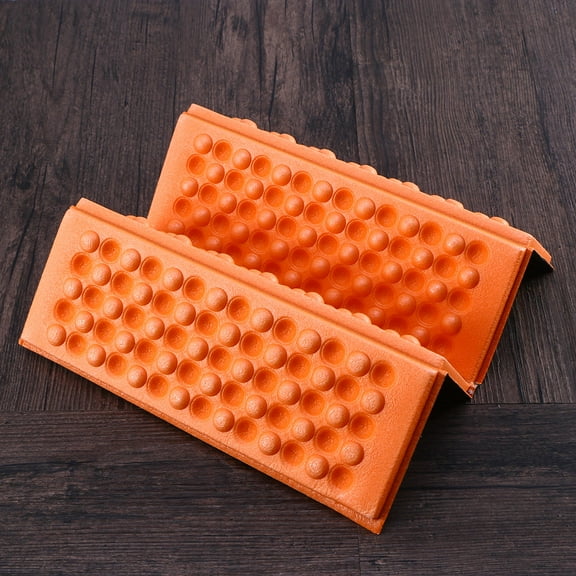 WHAMVOX  4 PCS Sitting Pad for Backpacking Folding Sleeping Mat Travel Orange