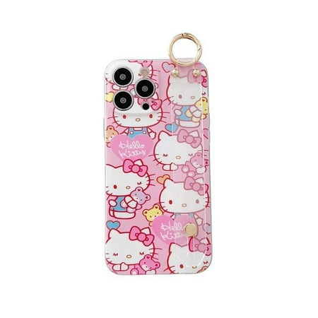 Hello Kitty Phone Case Wrist Strap Holder For Huawei Honor 50 60 70 80 Pro SE X7A X8A 9 10 lite Play5 6 T C Magic 4 5