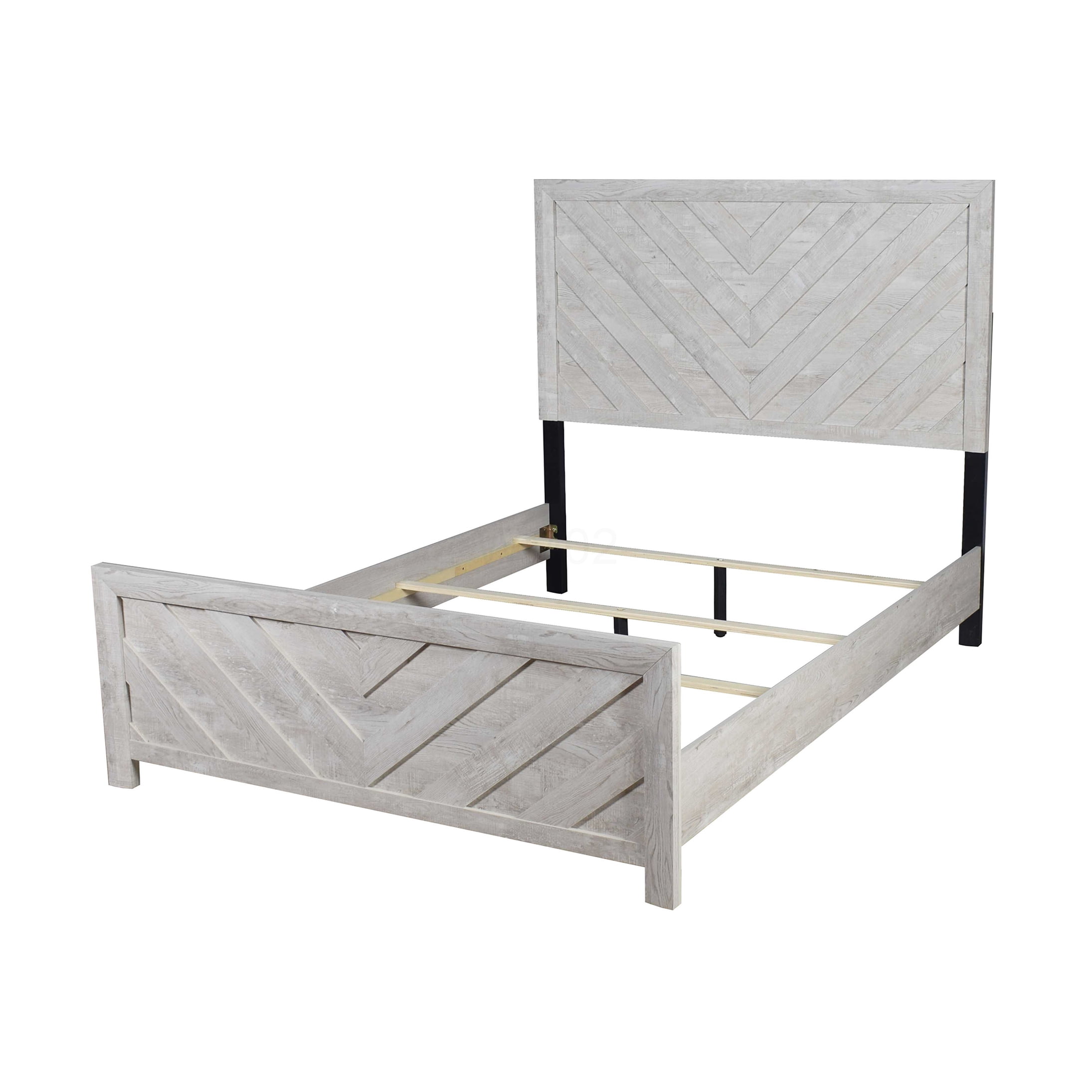Queen Size Platform Bed Frame with Upholstered Headboard, Modern Low Profile Wood Bed, No Box Spring Needed, Strong Support, Bedroom Furniture