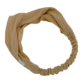 thumbnail image 5 of Unique Bargains Button Stripe Elastic Headwrap 1 Pc Khaki, 5 of 6