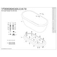 thumbnail image 6 of Kingston Brass VTDE602824C426 60-Inch Acrylic Oval Double Ended Pedestal Tub with Drain (No Faucet Drillings) in Glossy White/Polished Nickel, 6 of 8