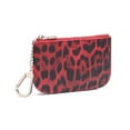 thumbnail image 2 of Daisy Rose Luxury Coin Purse with Keychain Vegan Leather 1 Compartment, Red, 2 of 7
