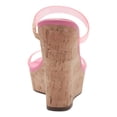 thumbnail image 3 of JESSICA SIMPSON Womens Pink 1-1/2" Cork-Like Platform Padded Strappy Goring Tumile Round Toe Wedge Slip On Heeled Sandal 9.5 M, 3 of 4