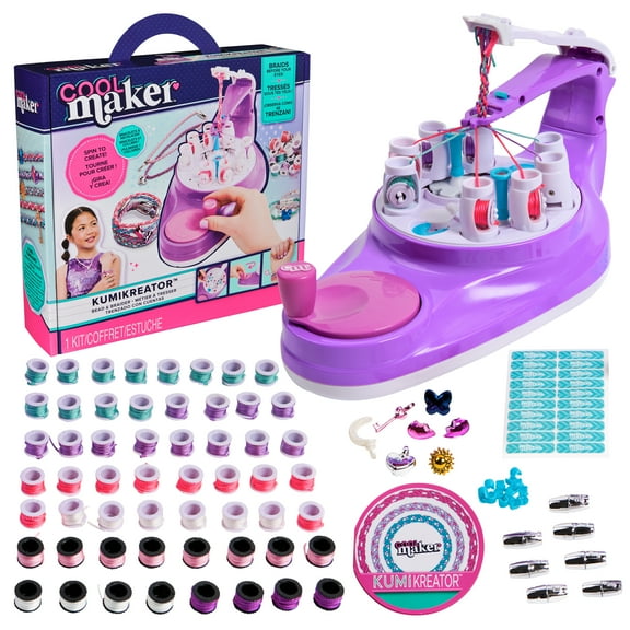 Cool Maker, KumiKreator Bead & Braider Friendship Necklace & Bracelet Making Kit (Packaging May Vary), Arts and Crafts Kids Toys for Ages 8 and up