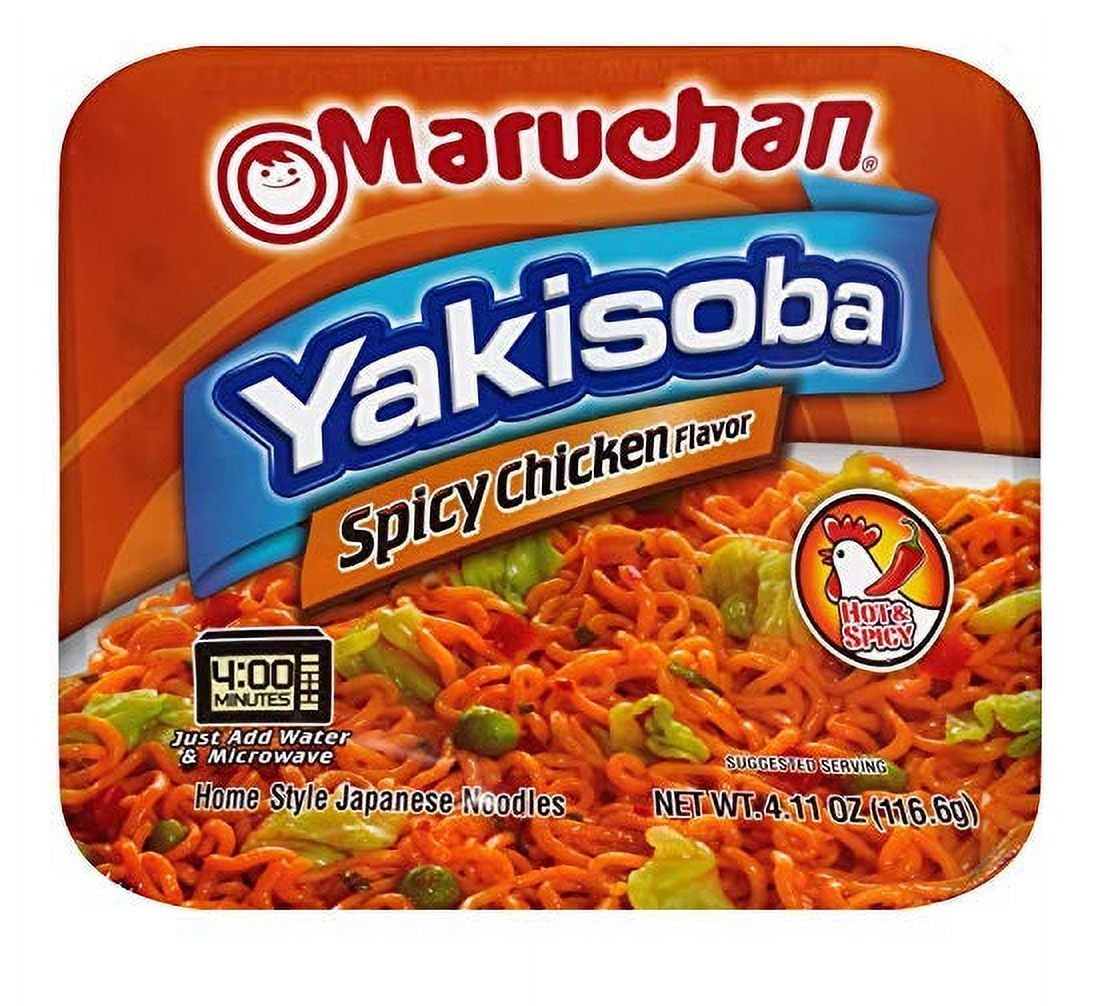 Maruchan Yakisoba Spicy Chicken Flavor, 4.11 Oz, Pack of 8