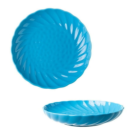 

Qeeadeea Salad Bowls Large Serving Ceramic Pasta Salad Serving Bowl Colorful Deep Soup Plate Set Of 2-blue-26cm