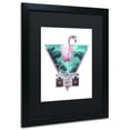 thumbnail image 2 of Trademark Fine Art 'Miami Flamingo' Canvas Art by Robert Farkas, Black Matte, Black Frame, 2 of 3