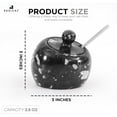 thumbnail image 3 of Radicaln Black Marble 3" Salt Cellar with Lid and Spoon – Kitchen Salt Container | Spice Jars, Salt Holder, Sugar Bowl & Seasoning Holder Set for Countertop Storage, Dining & Home Décor, 3 of 6