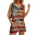 thumbnail image 4 of 4th Of July 2 Piece Outfits Women Square Neck Tank Top and Shorts Matching Sets Casual Patriotic Shirt Summer Set, 4 of 8