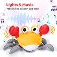 thumbnail image 2 of AOKESI Crawling Crab Baby Toy, Interactive Crabs Toy with Auto-Avoid Obstacles, Music and Light Up, Fun Moving Crawl Toys Gift for Learning Crawl for Babies, Toddlers and Kids, 2 of 7
