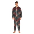 thumbnail image 3 of FORMRS Onesies Pajama for Adults Unisex Hoodie Winter Jumpsuit One Piece Sleepwear, Sizes S-2XL, Red Tartan Pattern, 3 of 7