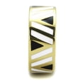 thumbnail image 4 of IP Gold(Ion Plating) Stainless Steel Ring with Epoxy in Multi Color for Women Multi Color Stone Color Style TK2037 Size 10, 4 of 4
