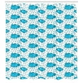 thumbnail image 3 of Ambesonne Blue and White Shower Curtain, Raining Clouds, 69"Wx84"L, Blue and White, 3 of 3
